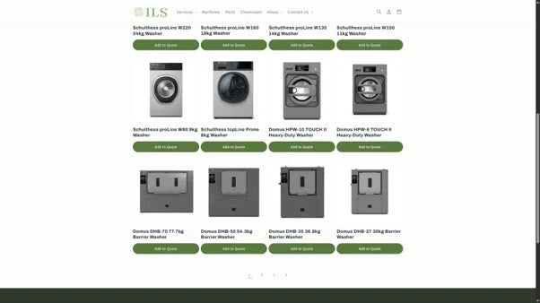 Schulthess and Domus washer listings, each with an Add to Quote button